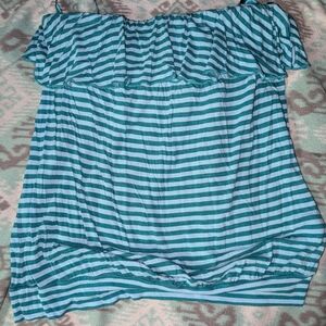 Striped Off-Shoulder Top 2/$12
